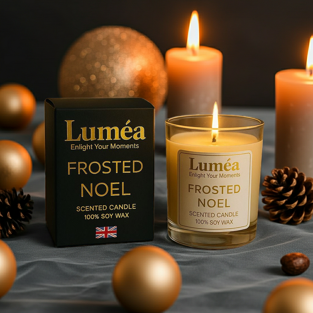 Lumea lights - Frosted Noel Scented Candle | 100% Soy Wax | Luxury Winter & Christmas Home Fragrance