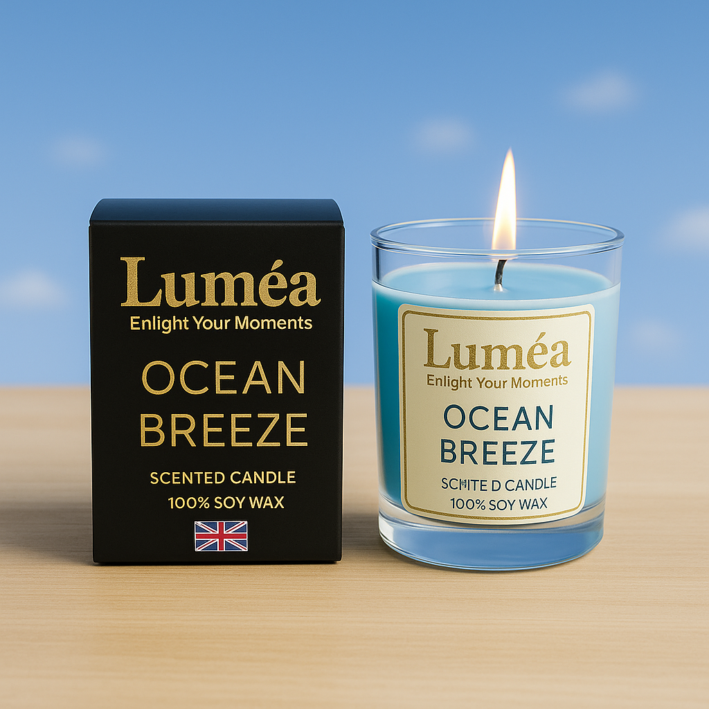 Lumea Lights -  Ocean Breeze Premium Scented Candle | 100% Soy Wax | Ocean Home Fragrance