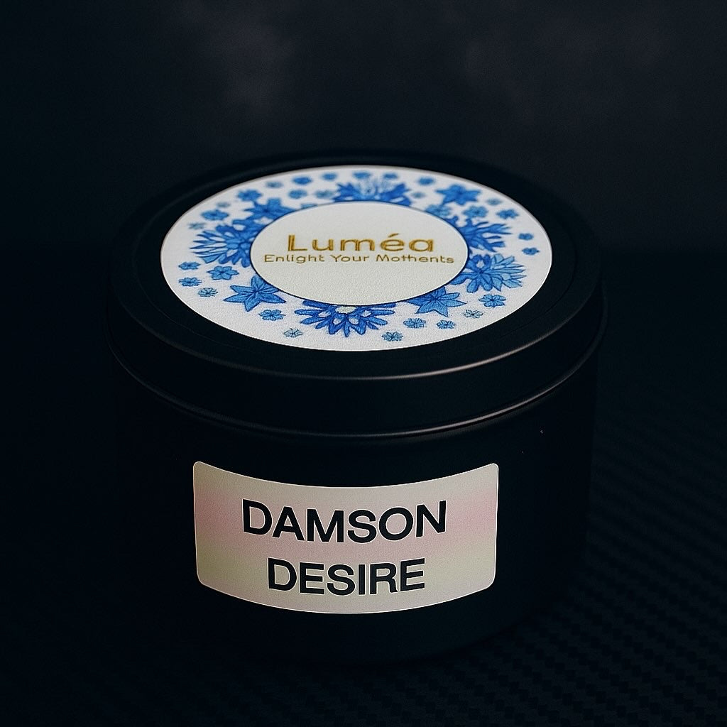 Lumea Lights – Damson Desire | Scented Candle | 100% Soy Wax | Rich Fruity Aroma | Made in the UK