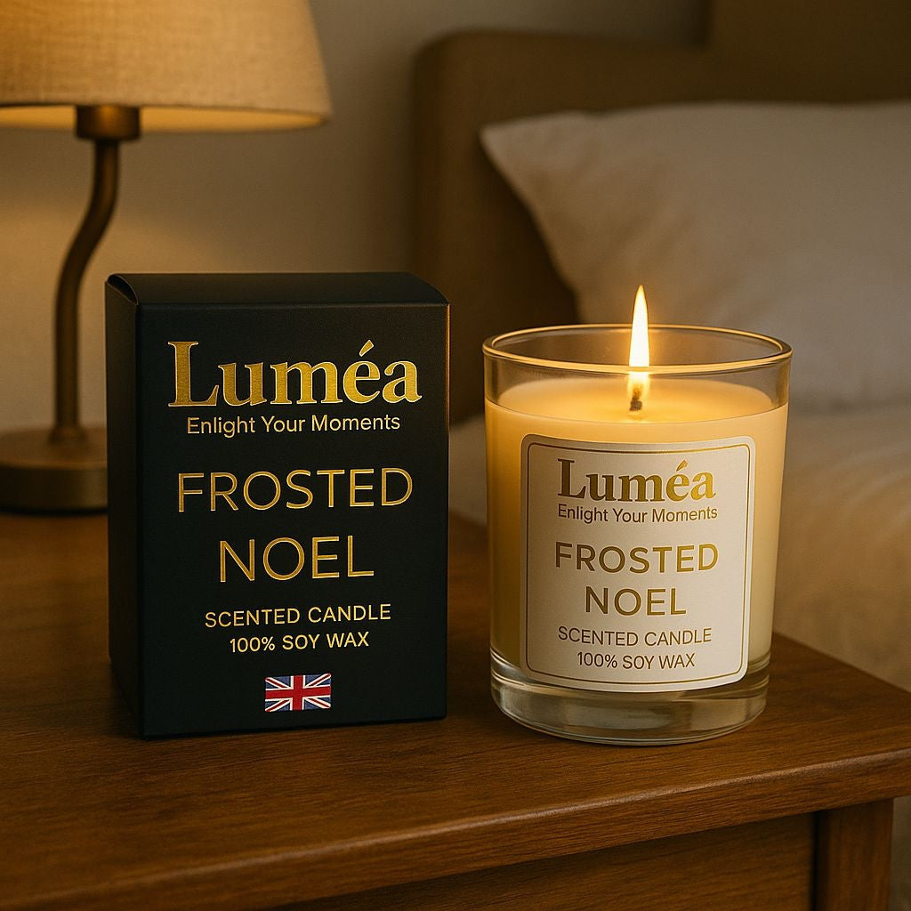 Lumea lights -  Frosted Noel Scented Candle | 100% Soy Wax | Luxury Winter & Christmas Home Fragrance